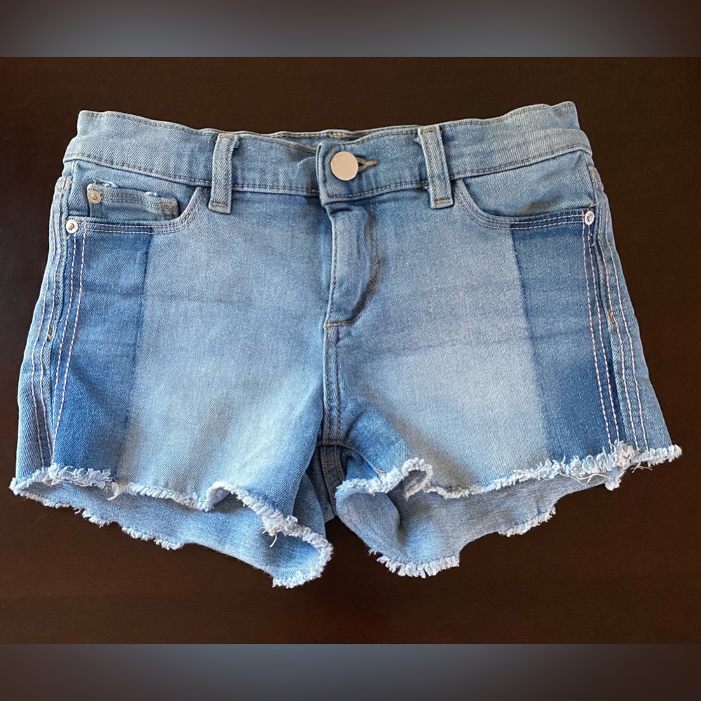 Girl’s DL1961 Jean Shorts with Raw Edge, Size 10